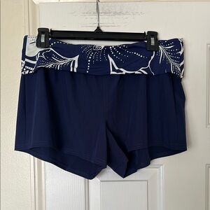 La Blanca Women's Navy Blue Swim Coverup Shorts